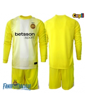 Inter Milan Portarii Echipament de Fotbal Replică 2025-26 Copii Deplasare Mâneci Lungi (+ Șorturi)